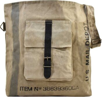 Earthtone Recycled Military Tent Crossbody