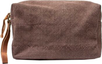 Chocolate Canvas Shaving/Cosmetic Bag