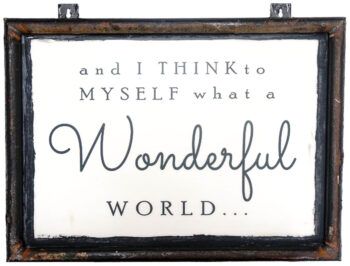 Screen Print Art Wonderful World