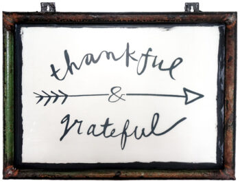 Screen Print Art Thankful Grateful