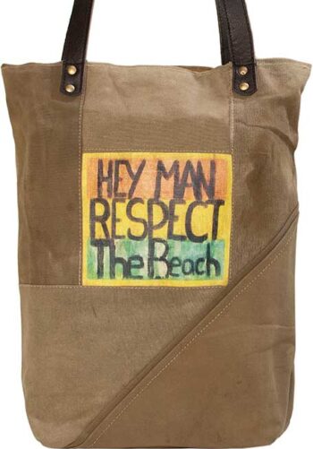 Hey Man Recycled Military Tent Tote