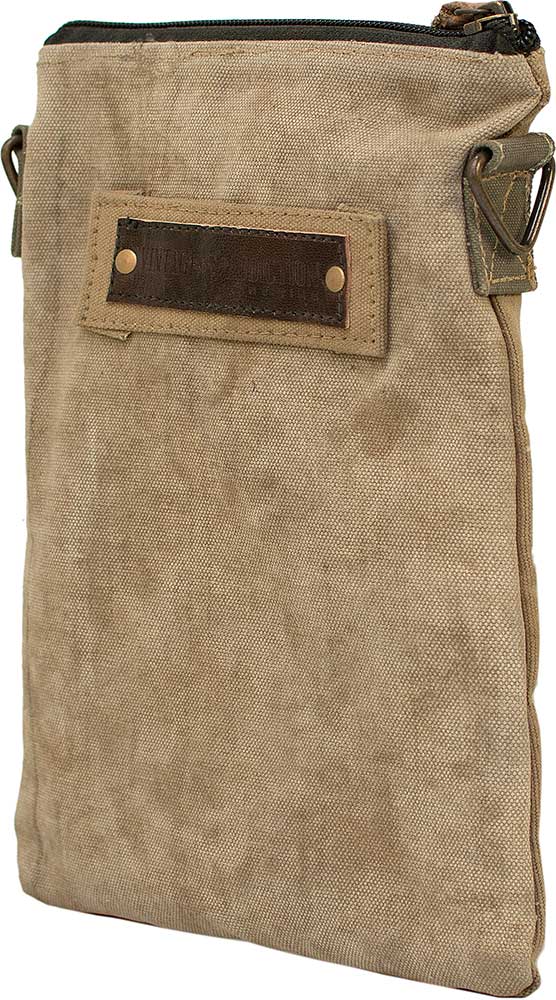 Vintage VW Beetle Recycled Military Tent Crossbody - Image 2