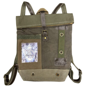 Recycled Military Tent Backpack - US NAVY