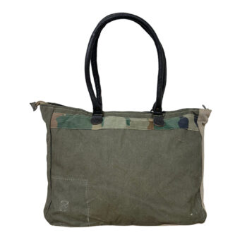 Recycled Tent Tote with Camouflage