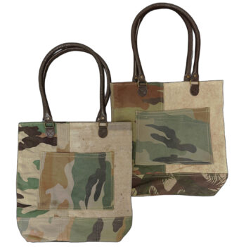 Recycled Tent Tote with Camouflage