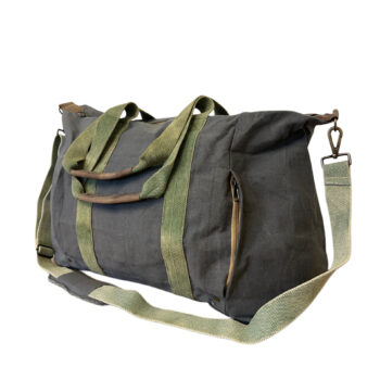 Olive Green Canvas Weekender Duffle Bag