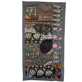 One of a Kind Vintage Textile Table Mat-Black-01