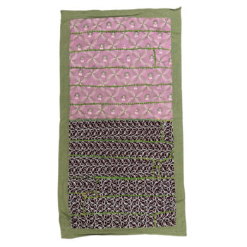 One of a Kind Vintage Textile Table Mat-Forest Green-01