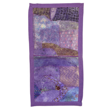 One of a Kind Vintage Textile Table Mat-Purple-01