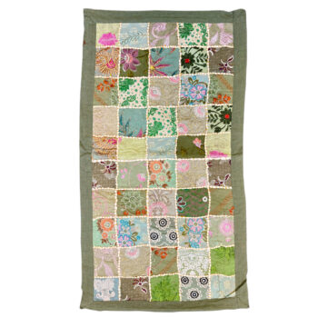 One of a Kind Vintage Textile Table Mat-Forest Green-02