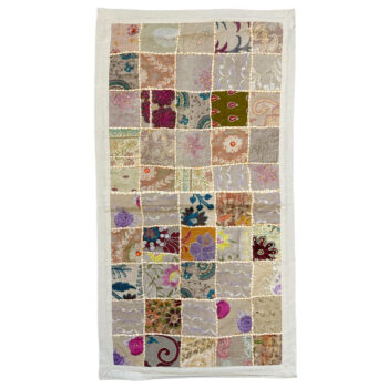 One of a Kind Vintage Textile Table Mat-Cream-03